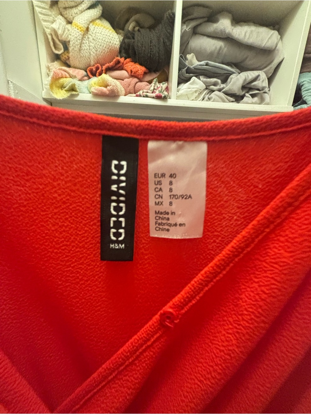 H&M Red Ruffled Wrap Slip Dress - Picture 3 of 5
